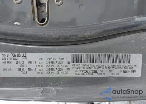 2020 Dodge Journey Se Value from USA, damaged, VIN 3C4PDCAB1LT213681